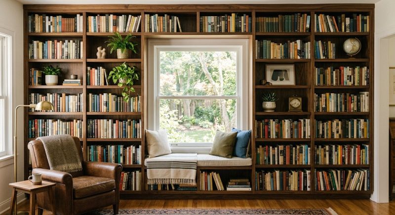 Built In Bookshelves Installation in Woodbridge, VA