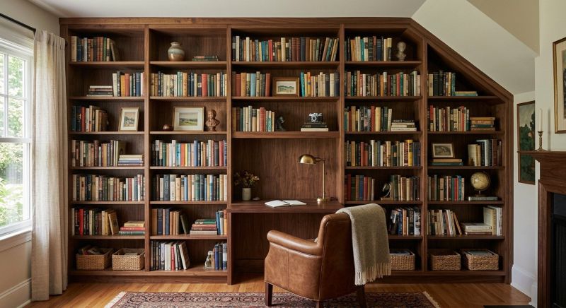 Custom Bookcase Installation in Winston Salem, NC