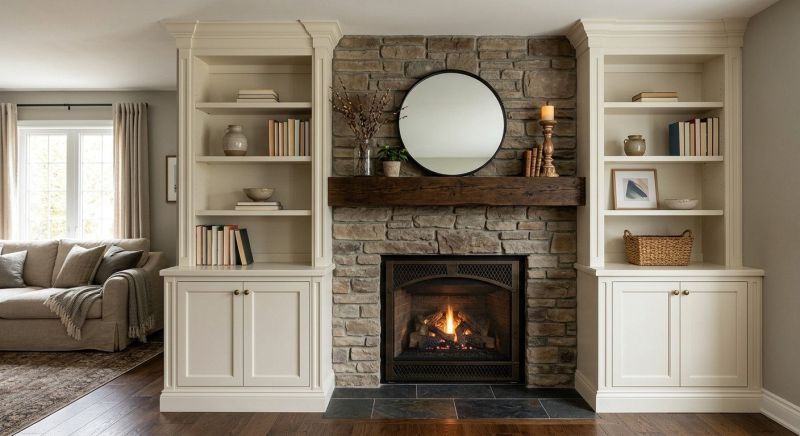 Fireplace Cabinet Installation in Fairfax, VA
