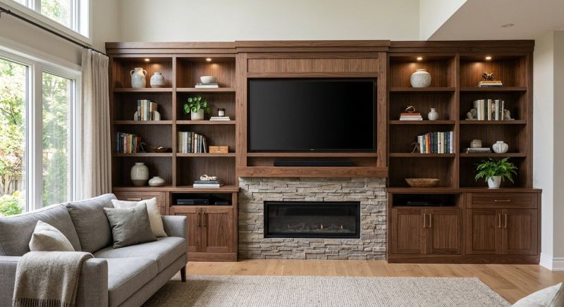 Fireplace Cabinet Installation in Alexandria, VA