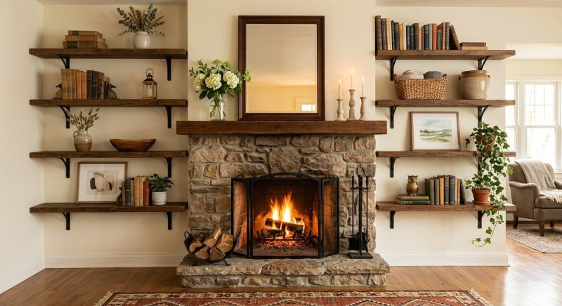 Fireplace Shelves Installation in Fairfax, VA
