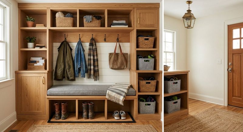 Mudroom Shelving Installation in Annapolis, MD