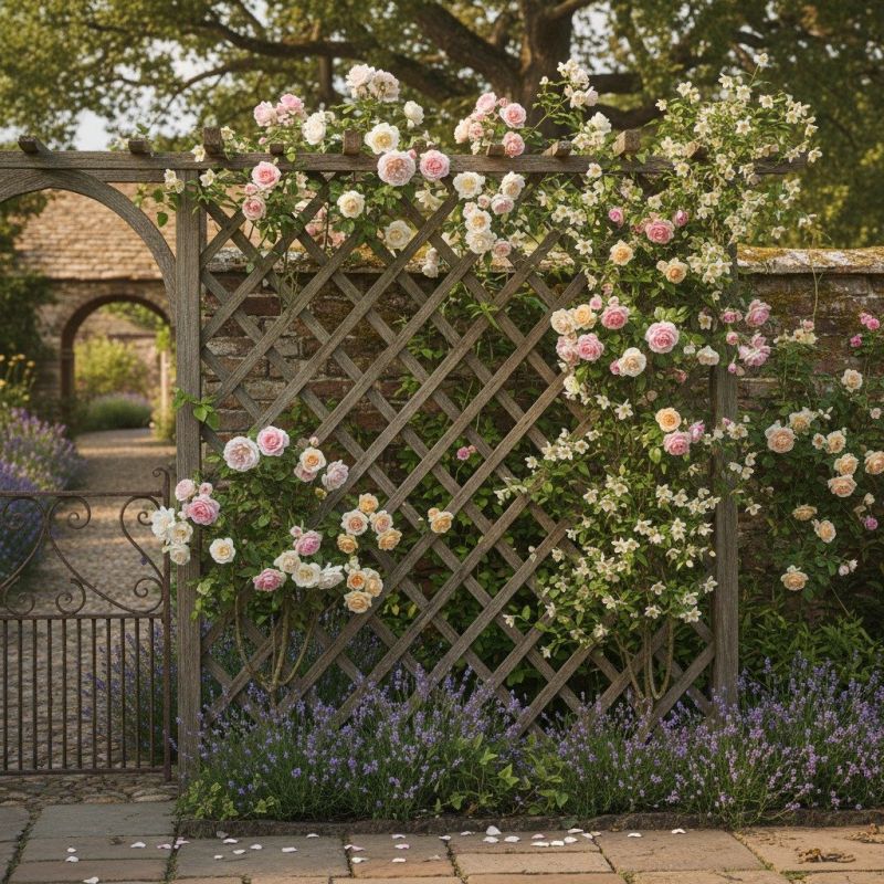 Rose Trellis Installation in Conroe, TX