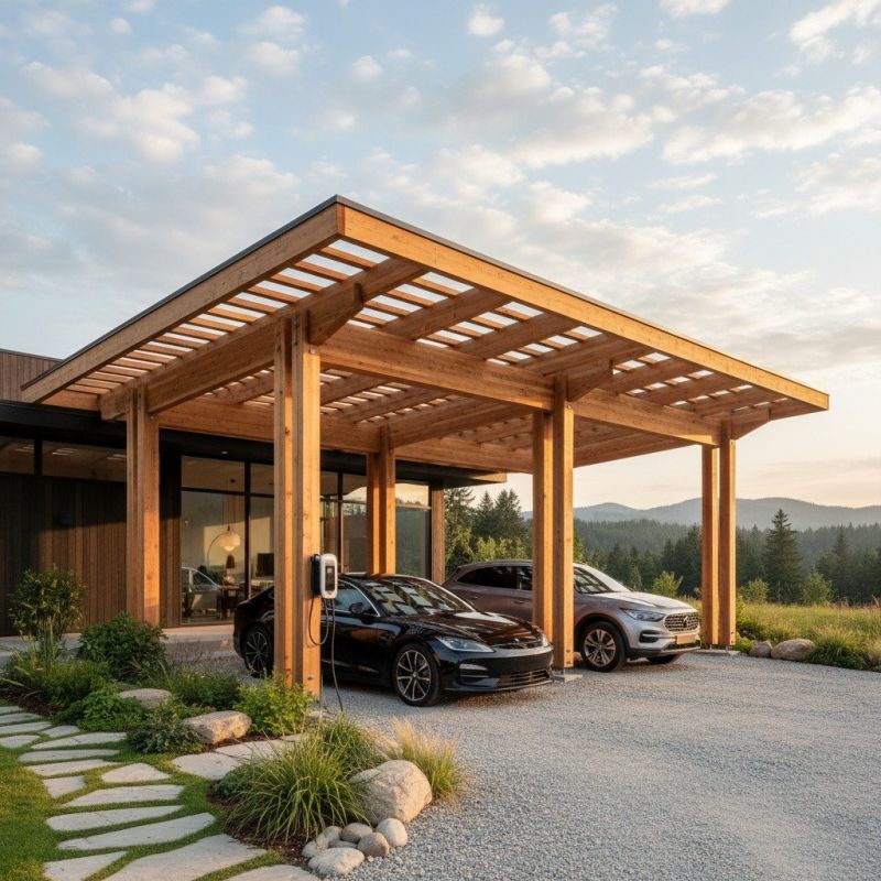 Wood Carport Installation